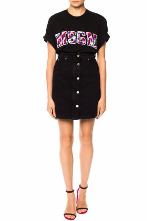 Logo-embroidered t-shirt, zdjęcie 2 Logo-embroidered t-shirt od MSGM